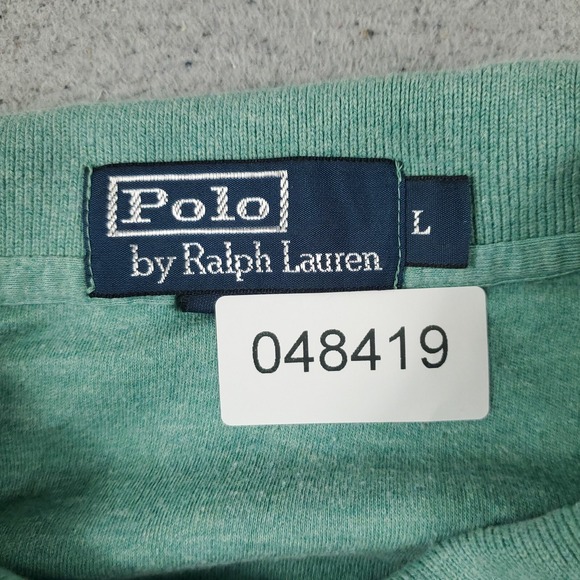 Ralph Lauren Polo Shirt Mens Large Green Pony Casual Short Sleeve - Picture 7 of 7